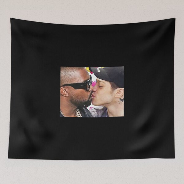 Item preview, Pete Davidson Kanye Ye West Kissing Valentine's Day Love Gay Gaming Mouse Pad designed and sold by GregoryMendoza.