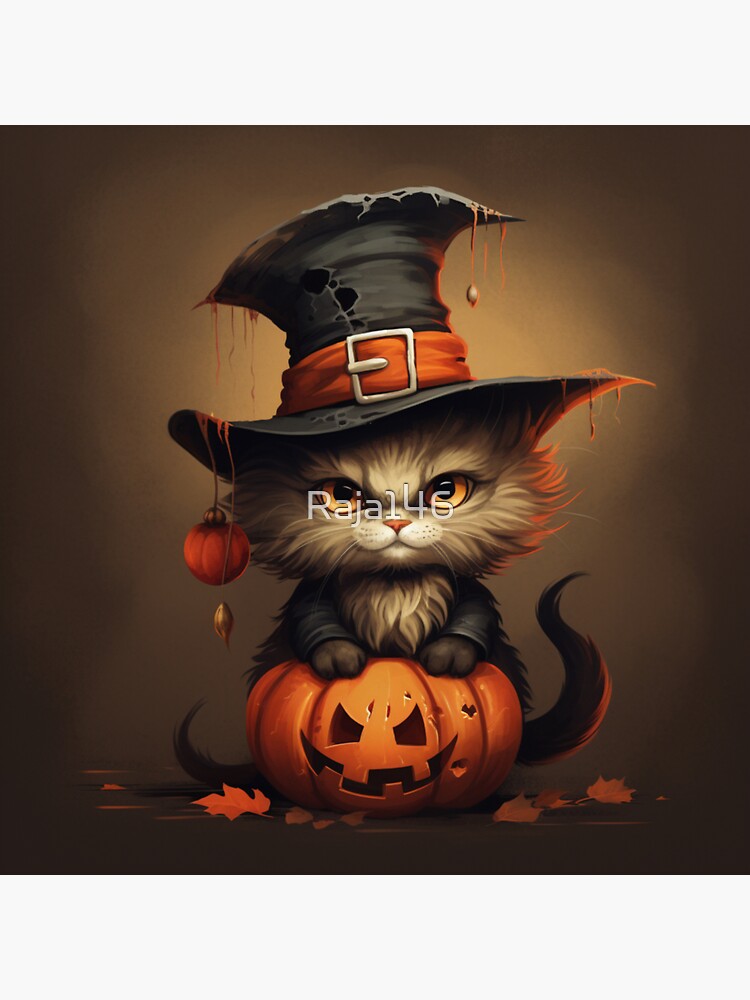 Halloween Cat Sticker for iOS & Android