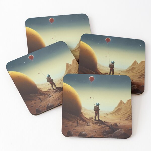Item preview, Martian Astronaut tests Atmosphere with Ballons designed and sold by Peter LOPEZ.