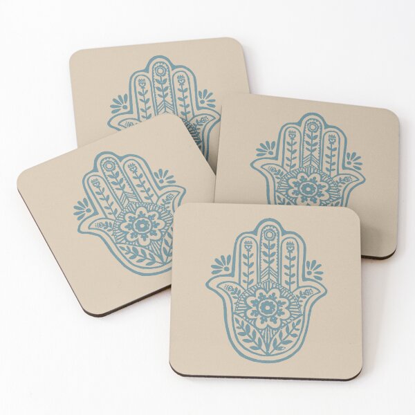 Artikelvorschau, Hamsa Flora Linocut - Dove + Peacock entworfen und verkauft von Irene Estelle.