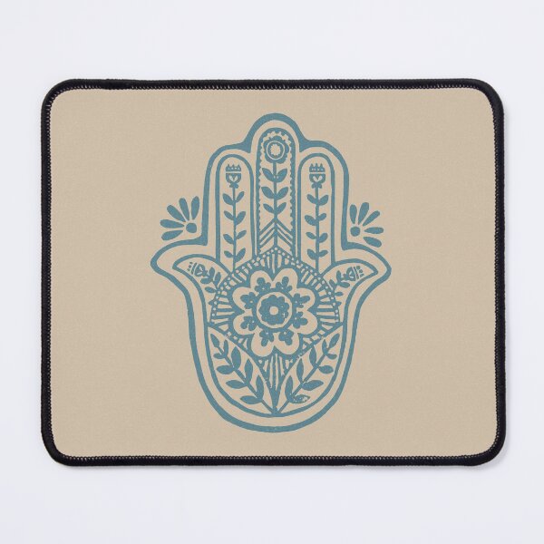 Artikelvorschau, Hamsa Flora Linocut - Dove + Peacock entworfen und verkauft von Irene Estelle.