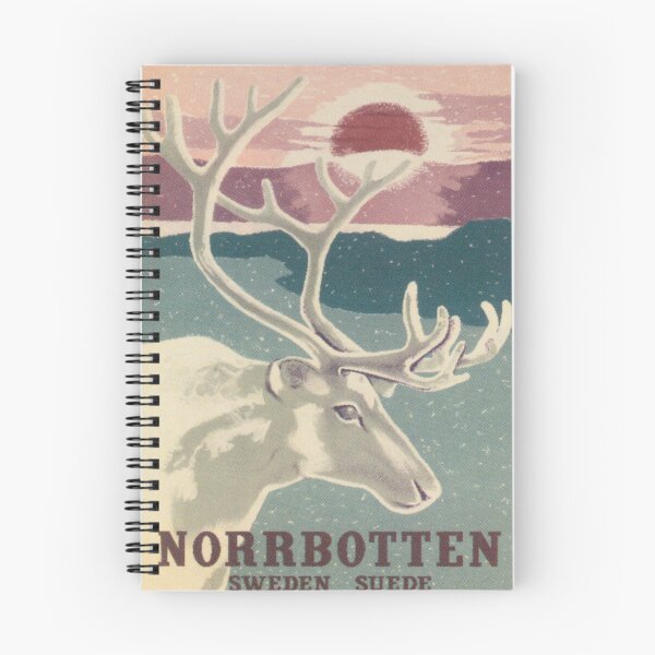 Item preview, Norrbotten Sweden Vintage Travel Poster designed and sold by vintagevivian.