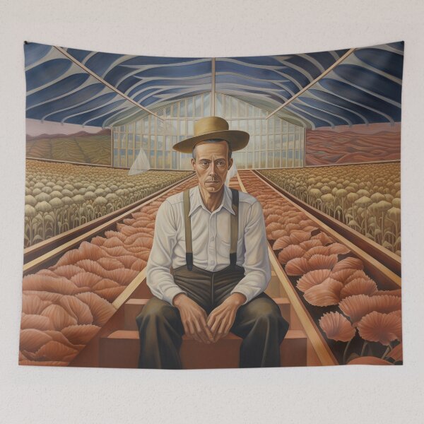 Item preview, Grower At Rest in Giant Greenhouse designed and sold by YoPedro.
