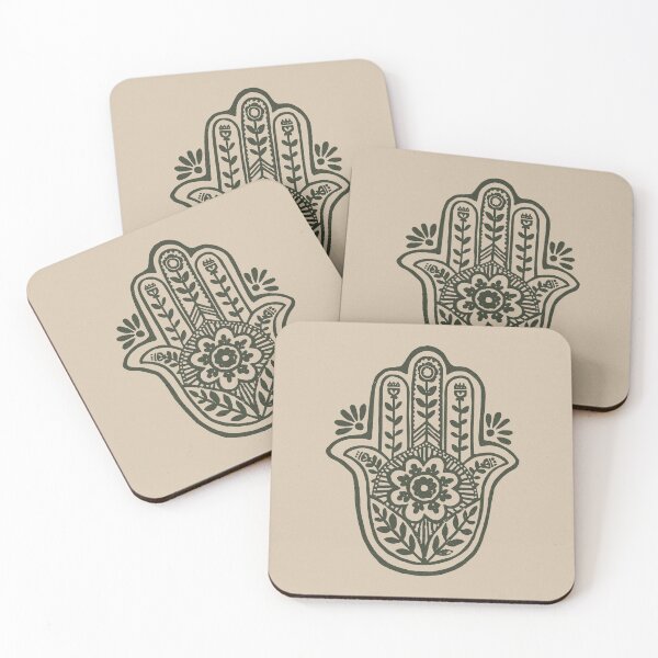 Artikelvorschau, Hamsa Flora Linocut - Dove + Pine entworfen und verkauft von Irene Estelle.