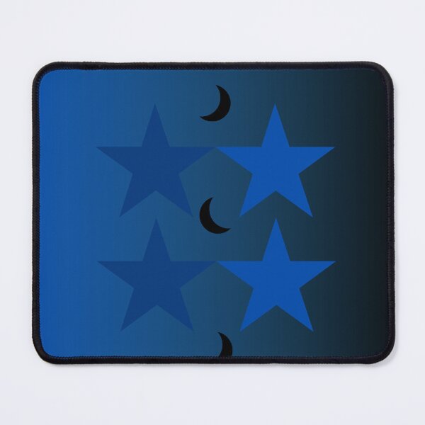 Item preview, Blueness in the Night-Blue Stars and Black Crescent Moons/Gradient Sky designed and sold by ShaunSandhu.