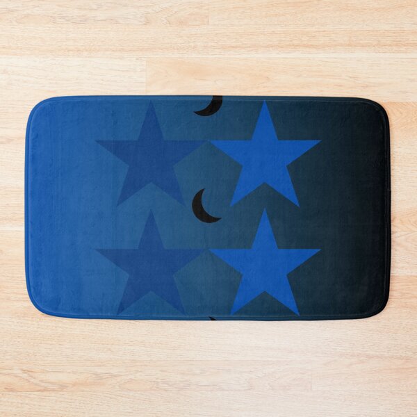 Item preview, Blueness in the Night-Blue Stars and Black Crescent Moons/Gradient Sky designed and sold by ShaunSandhu.
