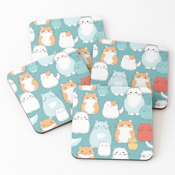 Item preview, Cute Fluffy Fatty Cats designed and sold by QuixoticDigital.