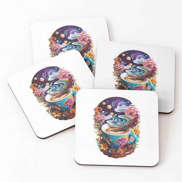 Item preview, A colorful coffee in a cup.  designed and sold by Vegasstickers.