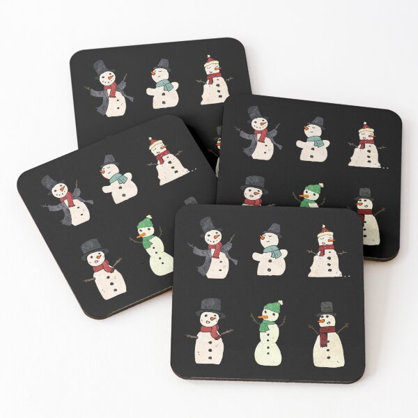 Item preview, Snow Man - Scarf - Facial Expressions - 6 Snow Men in Winter designed and sold by patternjp.