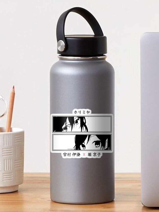 H3 Horimiya the missing pieces season 2 anime lovers manga characters eyes  izumi miyamura and kyouko hori figure black and white minimalist cosplay  merch for otaku weeaboo x Animangapoi September 2023 Sticker