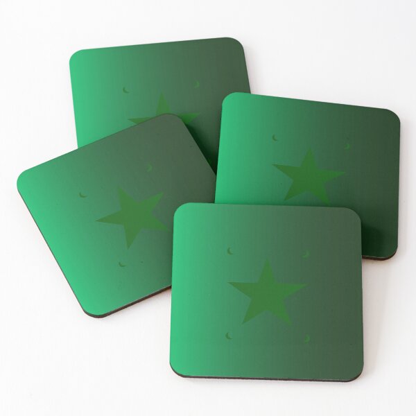 Item preview, The Green Nighttime/Green Star w/Crescent Moons in Gradient Sky designed and sold by ShaunSandhu.
