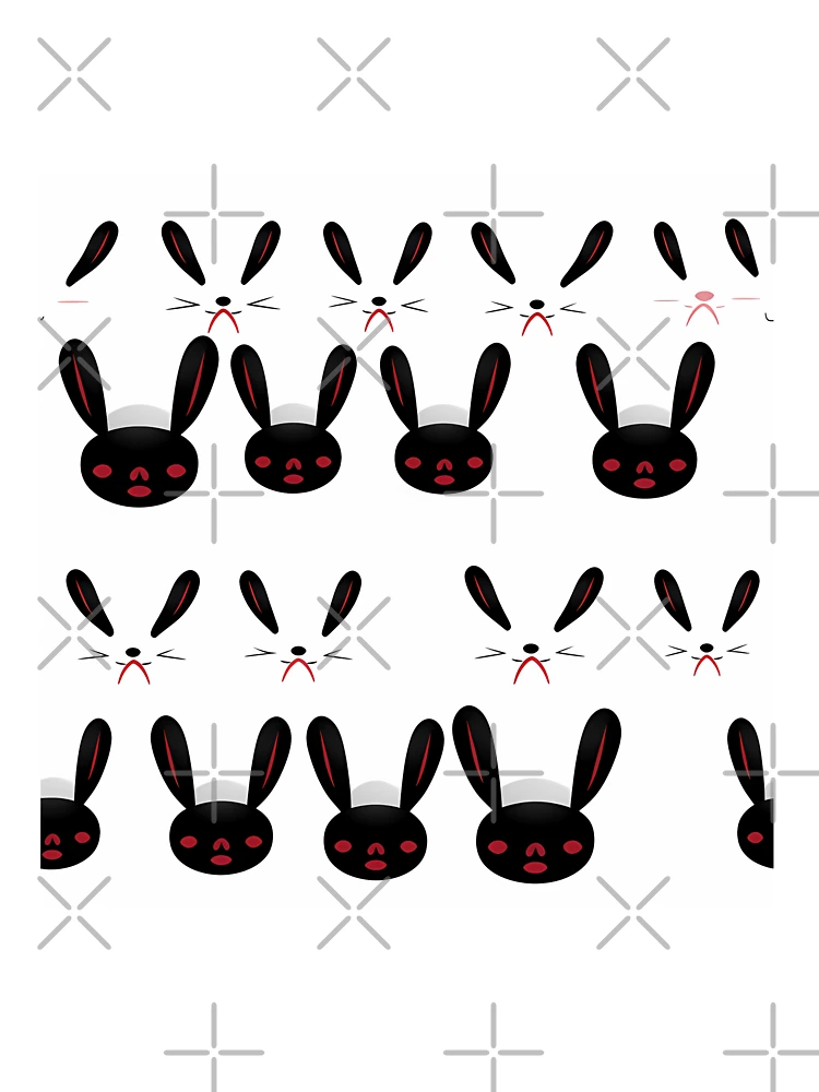 Aperçu 4 sur 4. T-shirt boxy avec l'œuvre Bunnio Yeux Rouges créée et vendue par BOSSPPDESIGN.