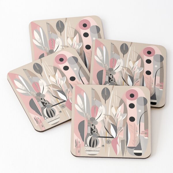 Item preview, Beige Pink Gray Tribal Abstract designed and sold by Gingezel.