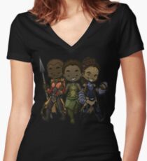 Panther Trio Shirt mit V-Ausschnitt