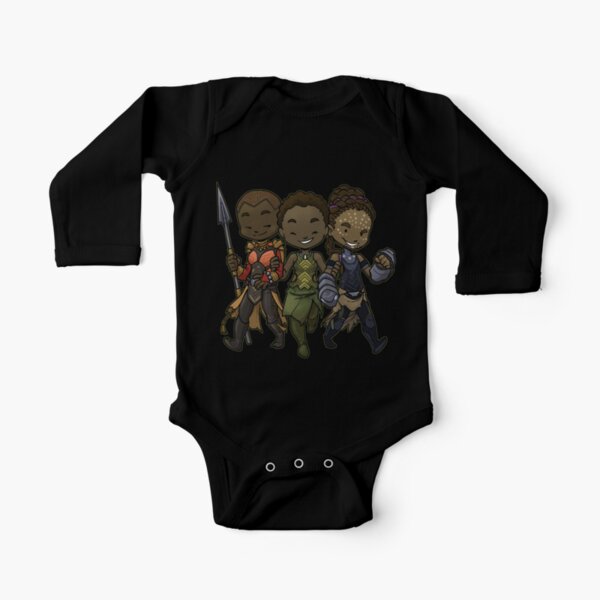 Panther Trio Long Sleeve Baby One-Piece