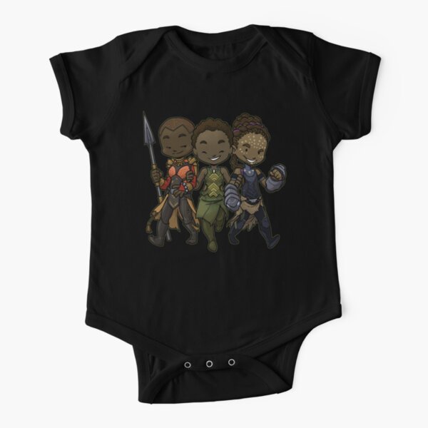 Panther Trio Short Sleeve Baby One-Piece