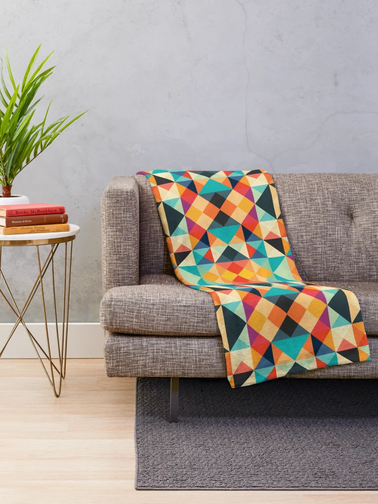 Thumbnail 2 of 6, Throw Blanket, Geometric Pattern designed and sold by MagicColorPrint.