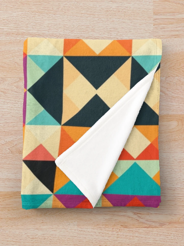 Thumbnail 3 of 6, Throw Blanket, Geometric Pattern designed and sold by MagicColorPrint.
