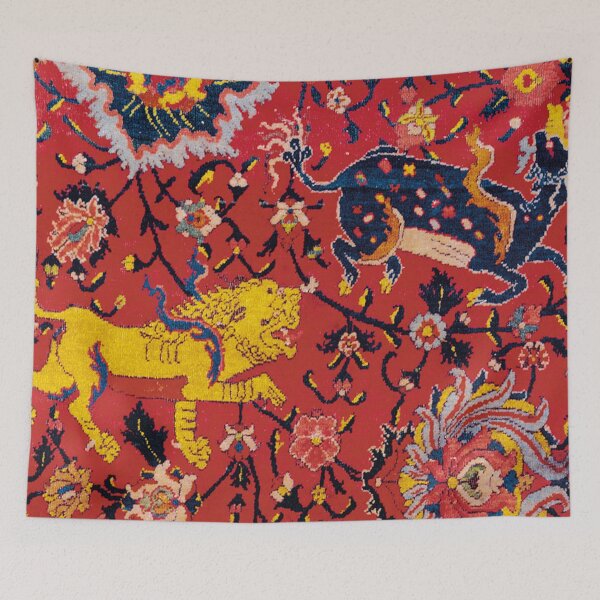Item preview, Safavid Animal Rug Fragment designed and sold by Vicky Brago-Mitchell®.