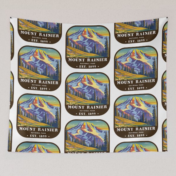 Item preview, Vintage Mount Rainier National Park designed and sold by RabbitK.