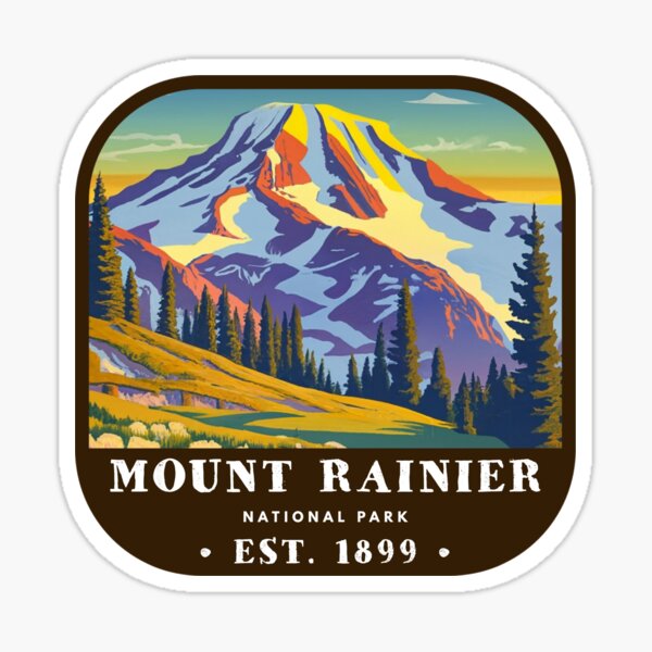 Item preview, Vintage Mount Rainier National Park designed and sold by RabbitK.