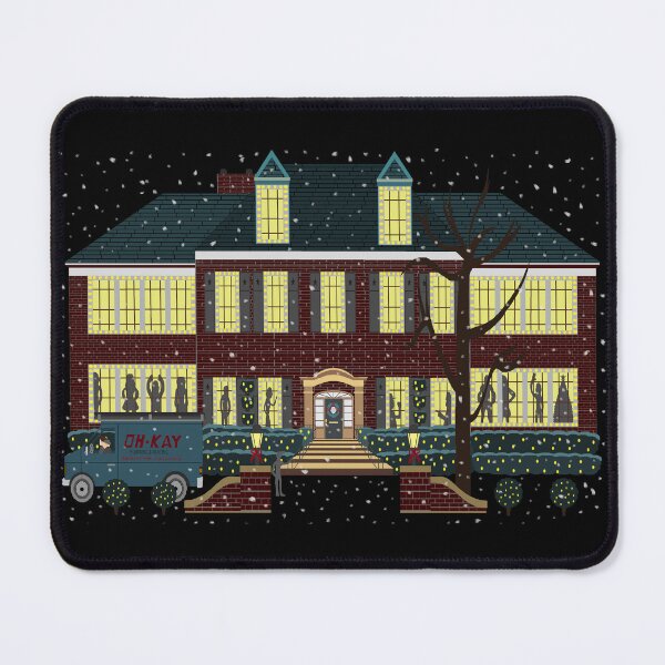 Item preview, home alone house at night shadows dancing in the window (snow version) designed and sold by Soulfate.