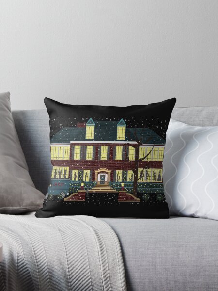 Item preview, home alone house at night shadows dancing in the window (snow version) designed and sold by Soulfate.