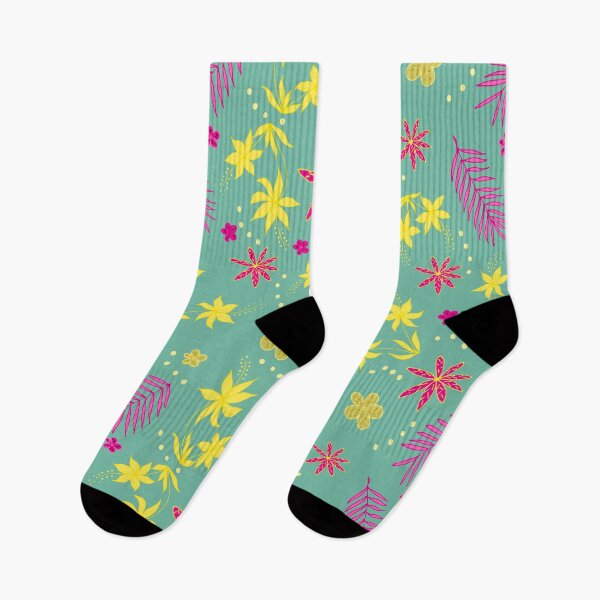 Item preview, Beach vibes yellow purple pink wildflowers designed and sold by SerahO.