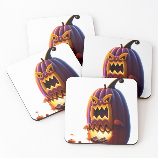Item preview, halloween monster eating chocolate, Pumpkin monster designed and sold by 4SeasonsDesigns.