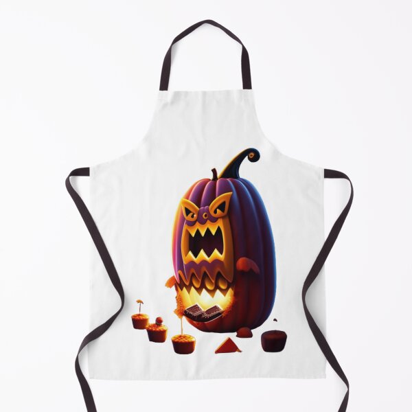 Item preview, halloween monster eating chocolate, Pumpkin monster designed and sold by 4SeasonsDesigns.