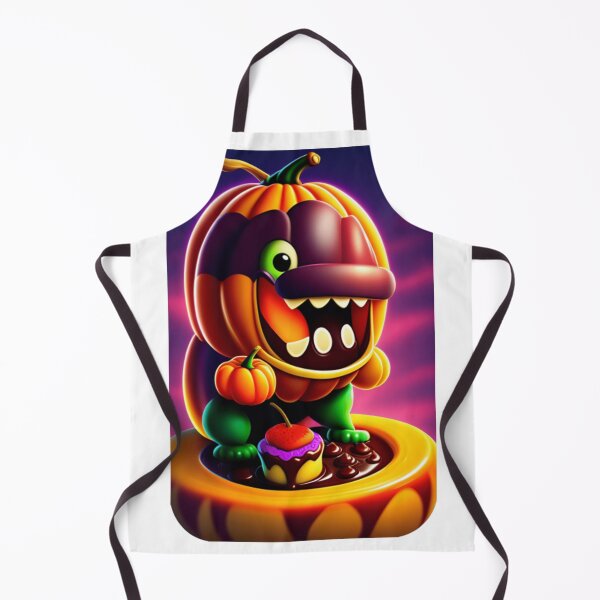 Aperçu de l'œuvre Monstre d'Halloween mangeant du chocolat, Monstre citrouille créée et vendue par 4SeasonsDesigns.