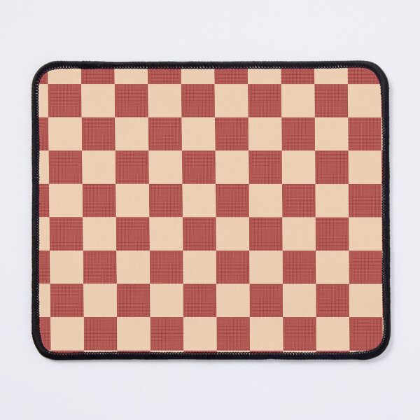 Item preview, Terracotta red and beige checkered pattern designed and sold by by-jwp.