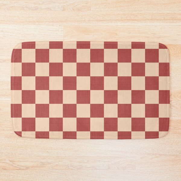 Item preview, Terracotta red and beige checkered pattern designed and sold by by-jwp.