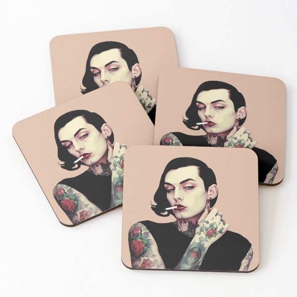 Item preview, the man with tattoos and a cigarette designed and sold by Ursule-art.