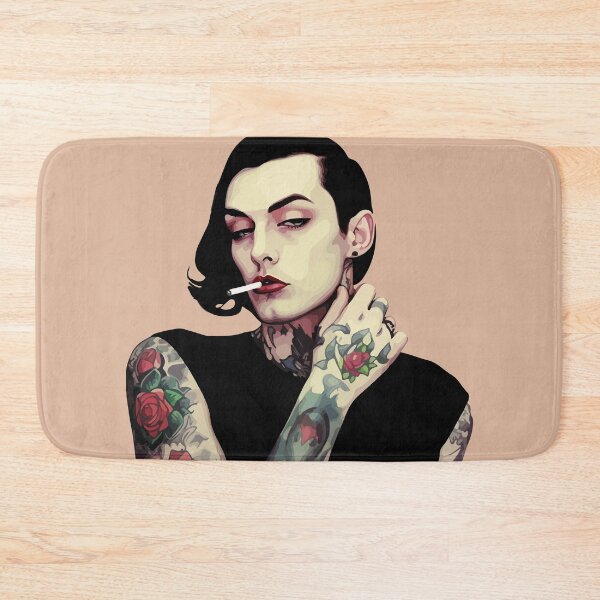 Item preview, the man with tattoos and a cigarette designed and sold by Ursule-art.