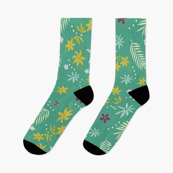 Item preview, Green and yellow beach vibes wildflowers designed and sold by SerahO.