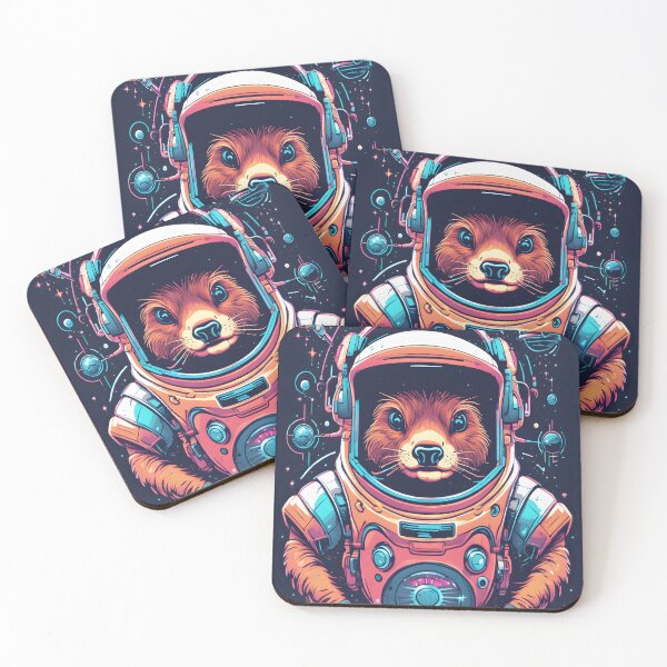 Item preview, Beaver Fever - Retro Astronaut Illustration designed and sold by alaa-mously.