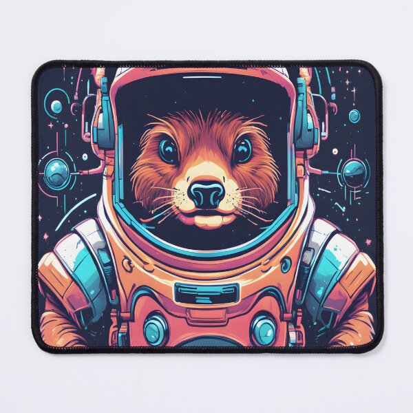 Item preview, Beaver Fever - Retro Astronaut Illustration designed and sold by alaa-mously.
