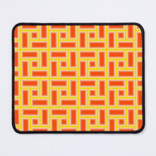 Item preview, Mosaic in the shape of orange bricks arranged in a rosette with a yellow grout designed and sold by SplashTastic.