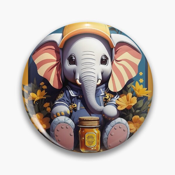 Item preview, Baby elephant with honey pot designed and sold by biiid.