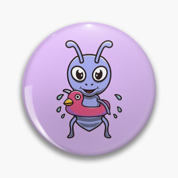 Item preview, Cute ant wearing duck floater cartoon illustration designed and sold by cubbone.