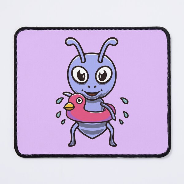 Item preview, Cute ant wearing duck floater cartoon illustration designed and sold by cubbone.