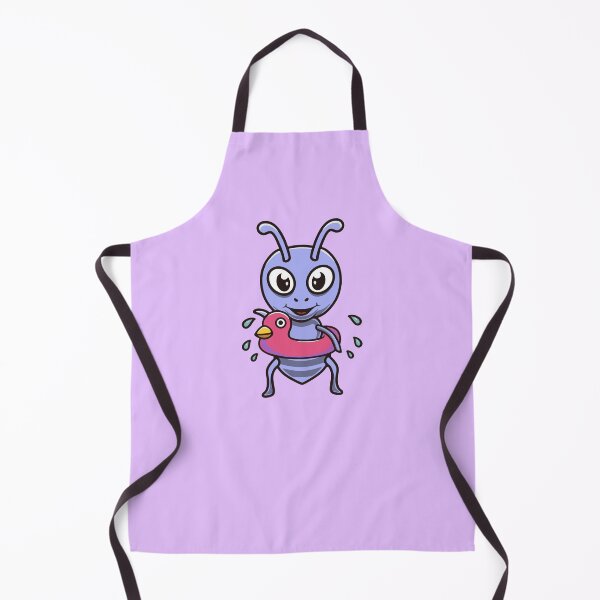 Item preview, Cute ant wearing duck floater cartoon illustration designed and sold by cubbone.