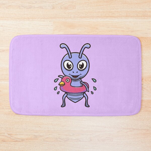 Item preview, Cute ant wearing duck floater cartoon illustration designed and sold by cubbone.