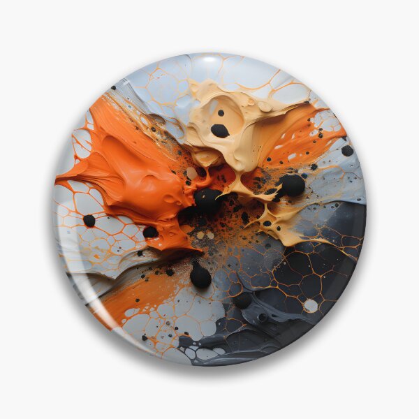 Item preview, Abstract Orange, Black, and Grey Splat designed and sold by InkBlvd.