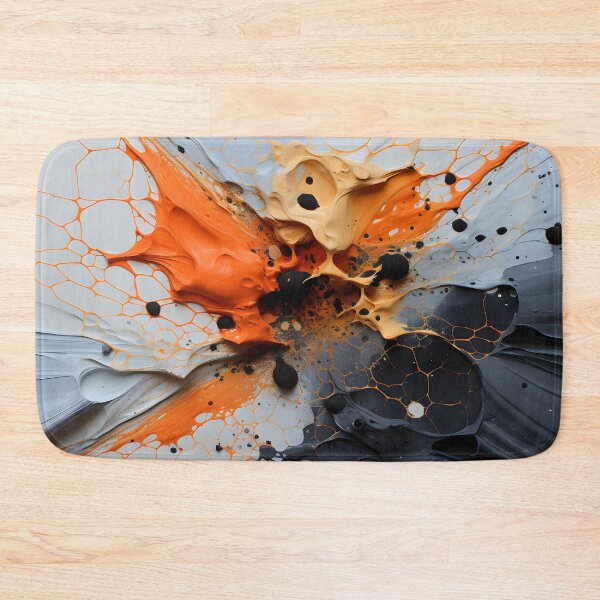 Item preview, Abstract Orange, Black, and Grey Splat designed and sold by InkBlvd.