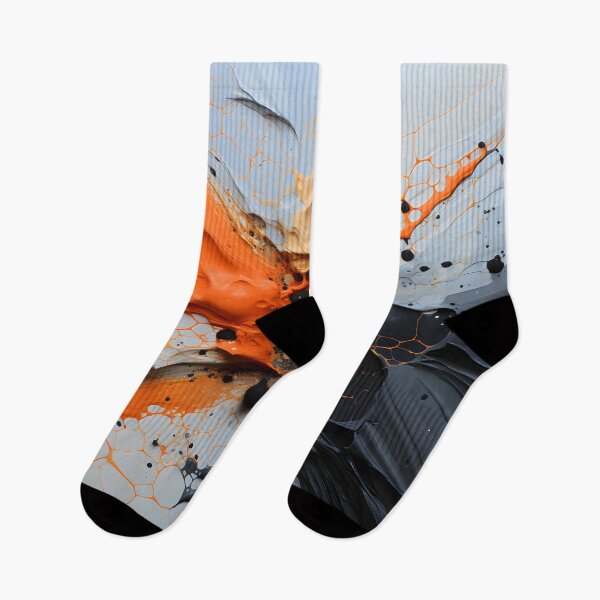 Item preview, Abstract Orange, Black, and Grey Splat designed and sold by InkBlvd.