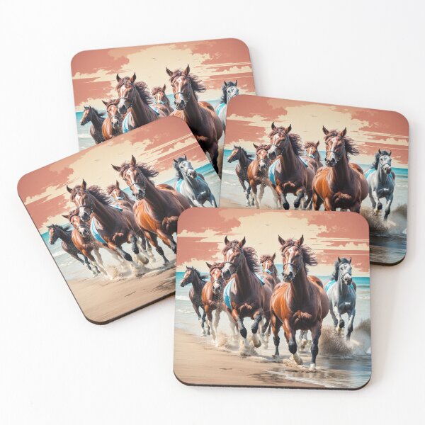 Artikelvorschau, Pferde laufen am Strand. entworfen und verkauft von Debsgiftware .