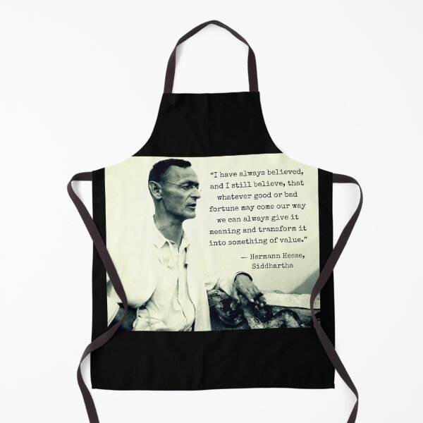 Item preview, Hermann Hesse portrait and quote: I have always believed... that whatever good or bad fortune may come our way we can always give it meaning... designed and sold by artbleed.