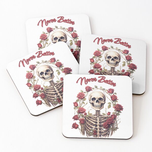 Item preview, Happy Skeleton with Roses: Never Better designed and sold by efkarose.